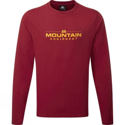 Tee Mountain Equipment Logo LS Hombre - Rojas - Chile VUB583026